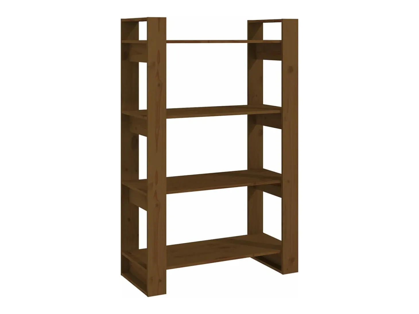 Estantería/divisor espacios madera pino marrón miel 80x35x125cm