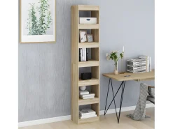 Estantería/divisor espacios color roble Sonoma 40x30x198 cm