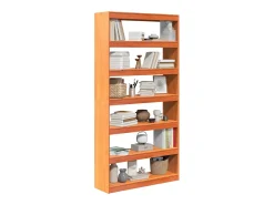 Estantería/divisor espacios madera maciza pino 100x30x199,5 cm