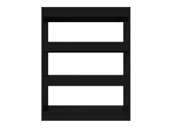 Estantería/divisor madera contrachapada negro 80x30x103 cm