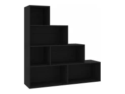 Estantería/divisor madera contrachapada negro 155x24x160 cm