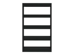 Estantería/divisor madera de ingeniería negro 80x30x135 cm