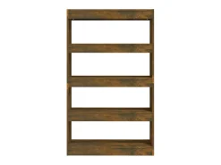 Estantería/divisor madera ingeniería roble ahumado 80x30x135 cm