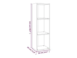 Estantería/mueble de TV contrachapada gris Sonoma 36x30x114 cm