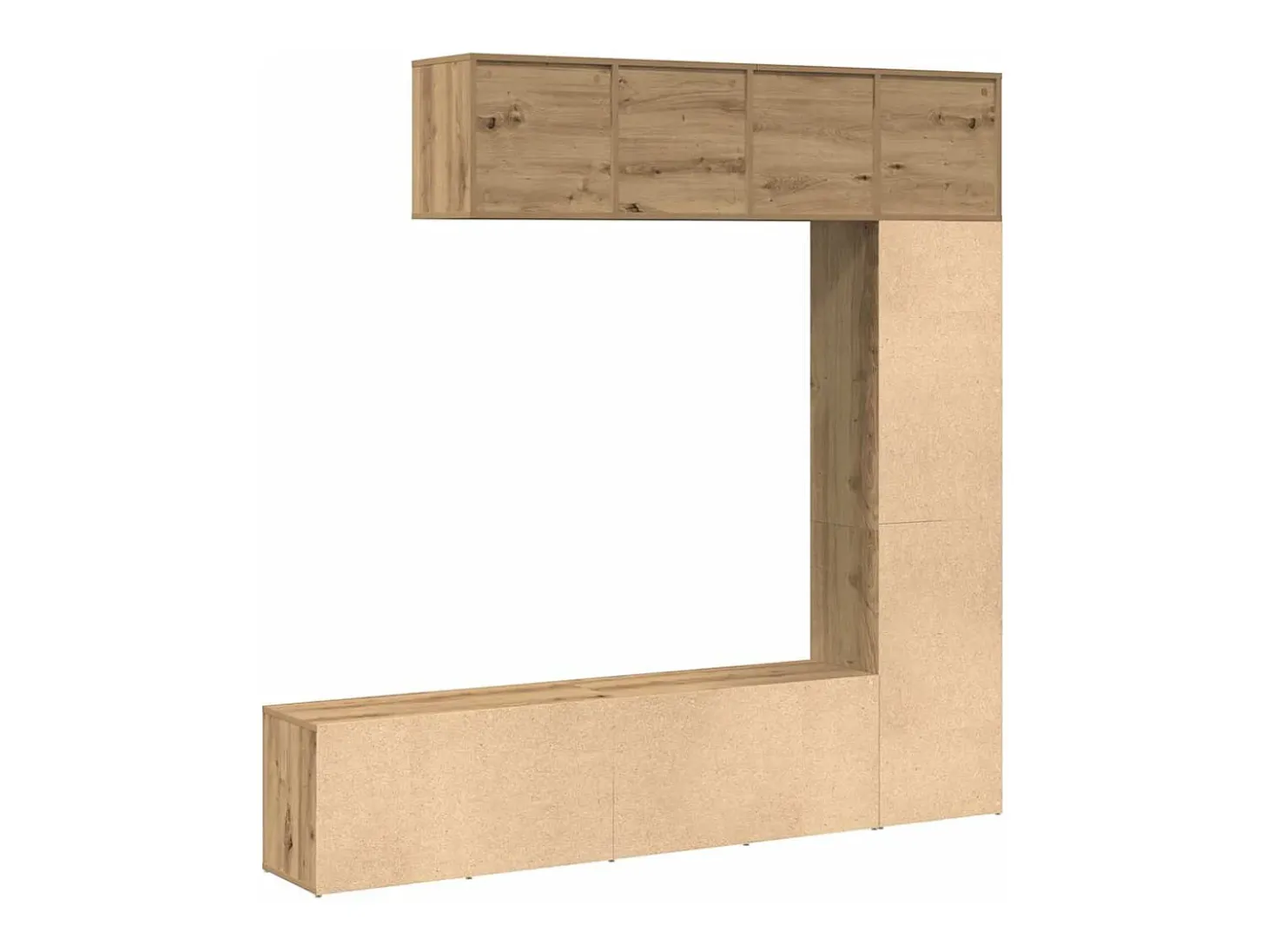 Estanterías para libros 3 unidades madera ingeniería roble artesanal