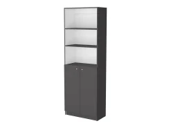 Estanteria Home en melamina con gabinete inferior y 3 estantes exteriores , 180.59 cm X 62.78 cm X 29.89 cm , Multicolor