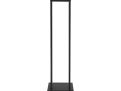 Estanteria para leña de interior leñero organizador metálico negro 33x33x115 cm