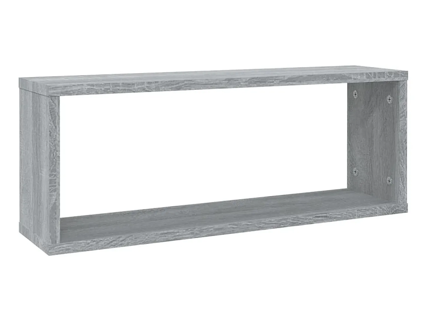 Estantes cúbicos de pared 4 uds madera gris Sonoma 60x15x23 cm ES810149