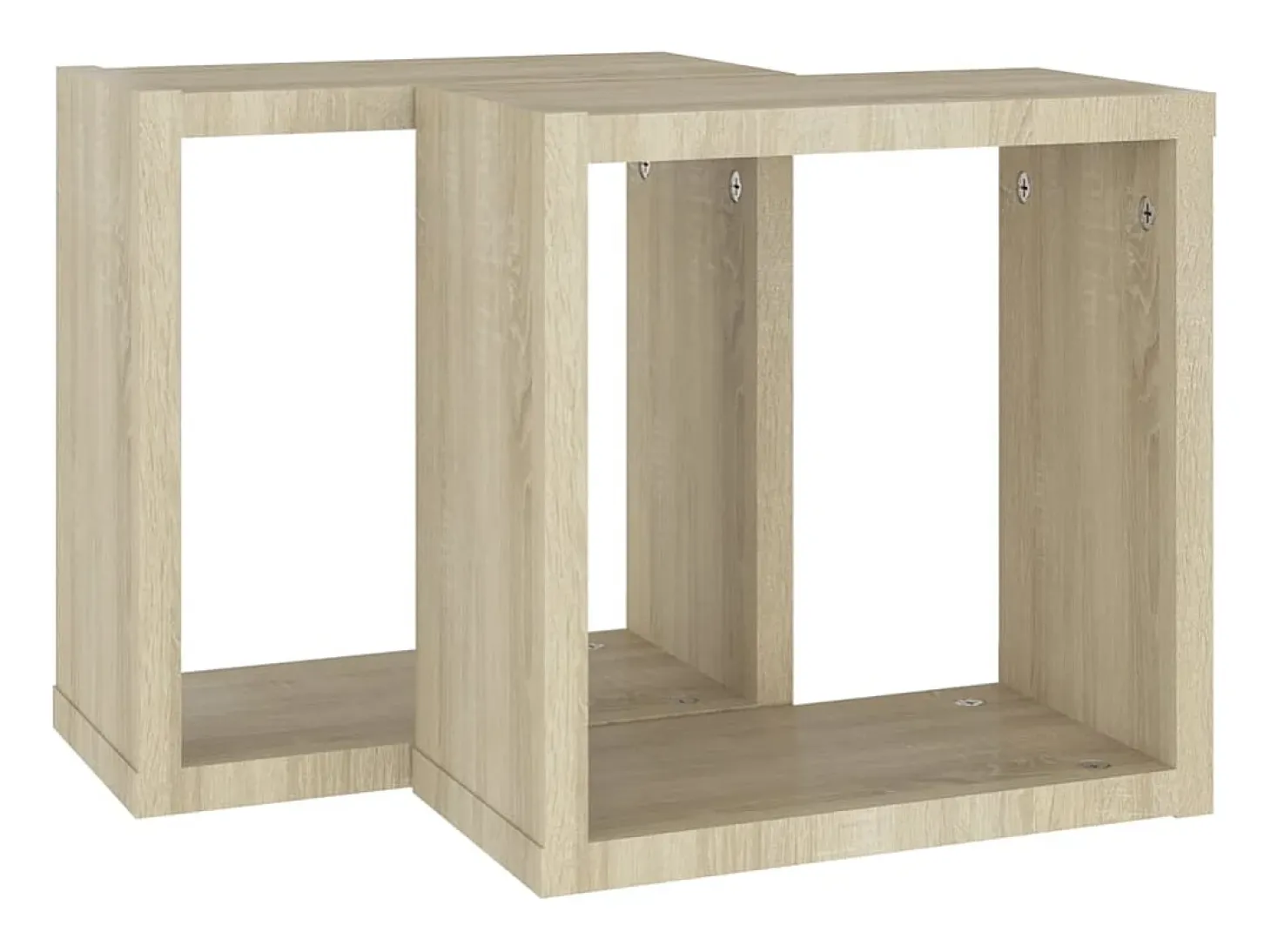 Estantes cubo de pared 2 unidades roble Sonoma 30x15x30 cm