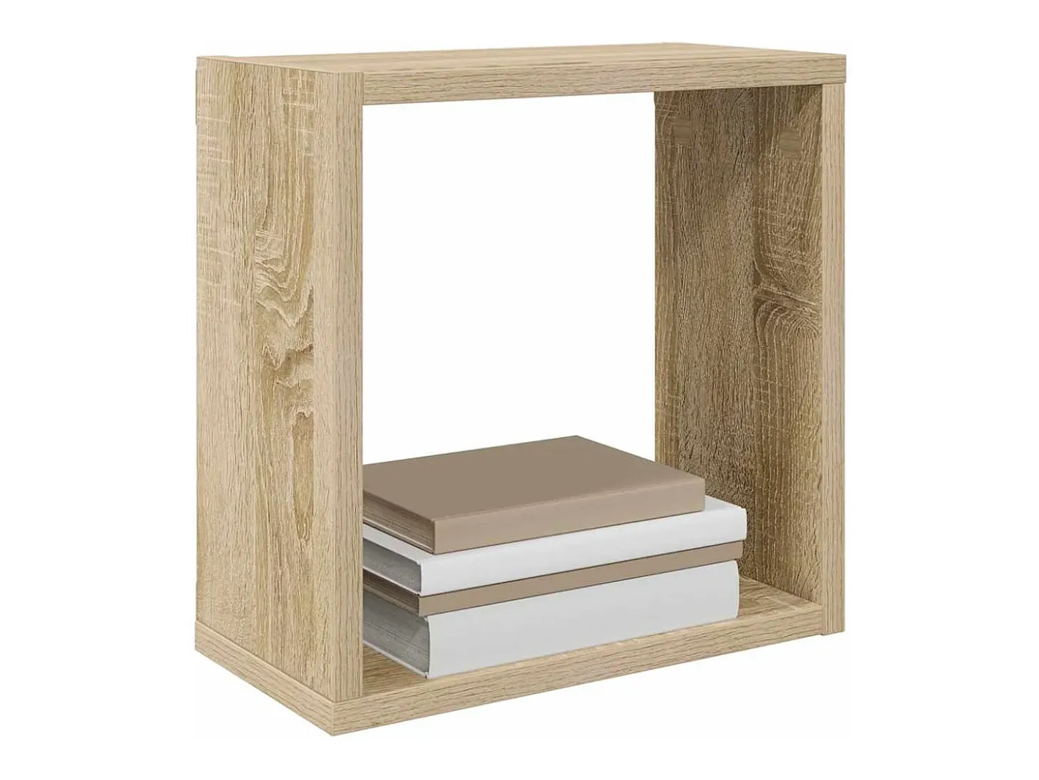 Estantes cubo de pared 2 unidades roble Sonoma 30x15x30 cm