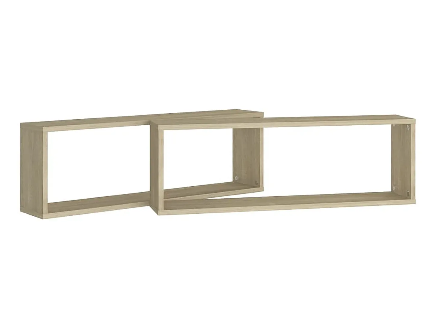 Estantes cubos de pared 2 uds contrachapada roble 80x15x26,5 cm ES59166