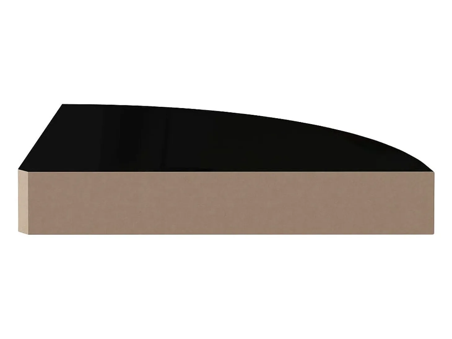 Estantes de esquina flotantes 4 piezas Negro brillante 25x25x3.8cm MDF