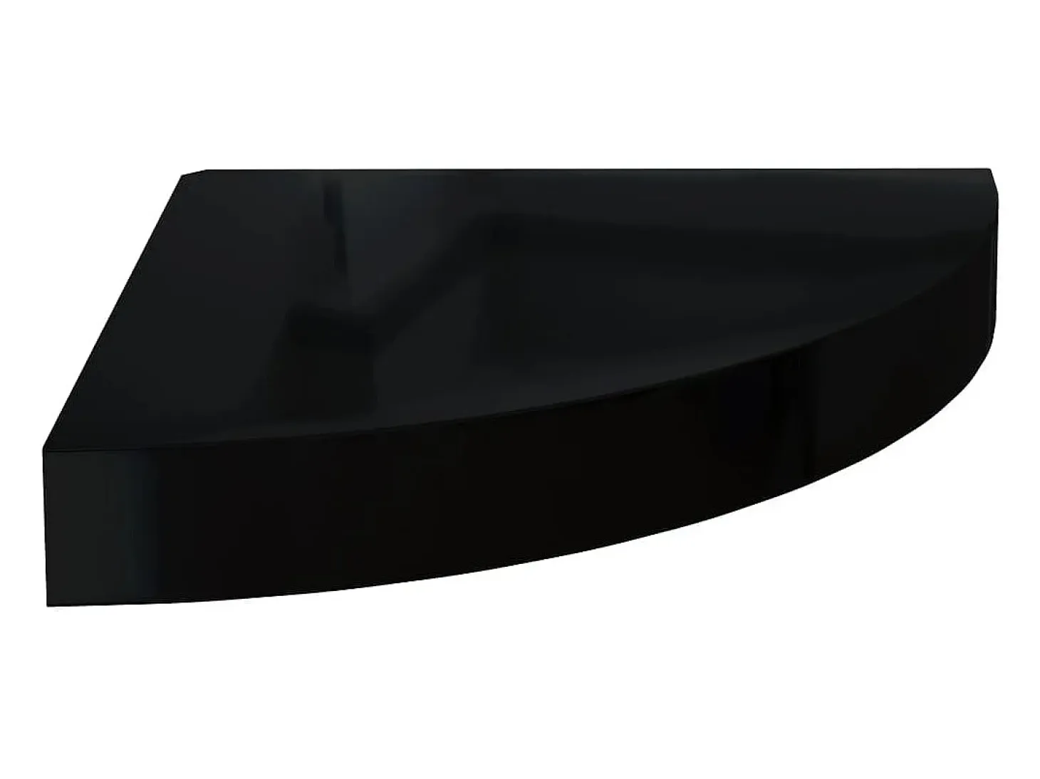 Estantes de esquina flotantes 4 piezas Negro brillante 25x25x3.8cm MDF