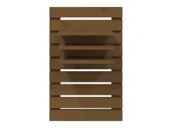 Estantes de noche de pared de madera maciza de pino marrón miel, 2 unidades