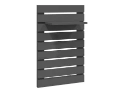 Estantes de noche de pared de madera maciza de pino gris (2 unidades)