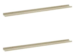 Estantes de pared 2 piezas blanco y roble sonoma 115x9x3 cm