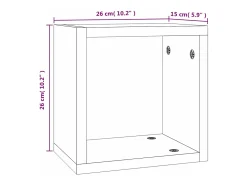 Estantes de pared 4 piezas Marrón 26 x 15 x 26 cm Madera de ingeniería