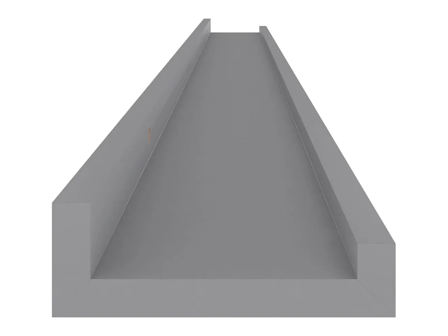 Estantes de pared 4 piezas Gris 115x9x3 cm