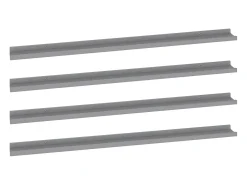 Estantes de pared 4 piezas Gris 115x9x3 cm