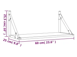 Estantes de pared 2 piezas roble sonoma 60x25x25,5 cm