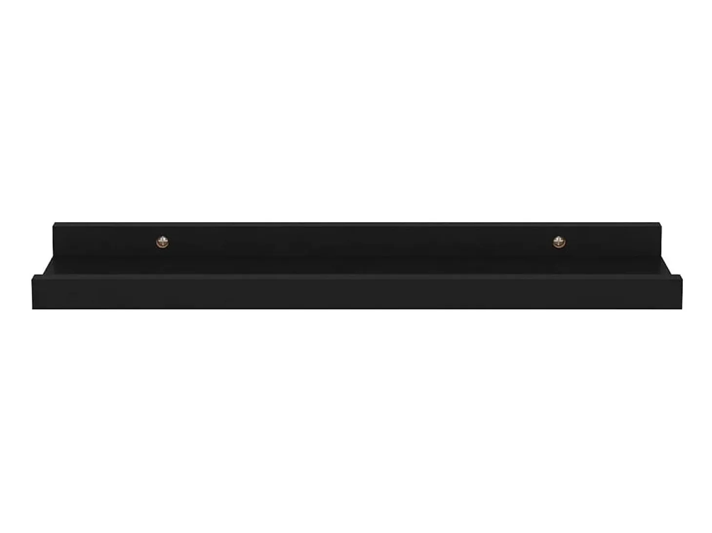 Estantes de pared 4 piezas Negro 40x9x3 cm