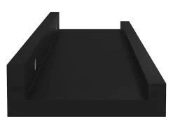 Estantes de pared 4 piezas Negro 40x9x3 cm