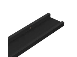 Estantes de pared 4 piezas Negro 40x9x3 cm