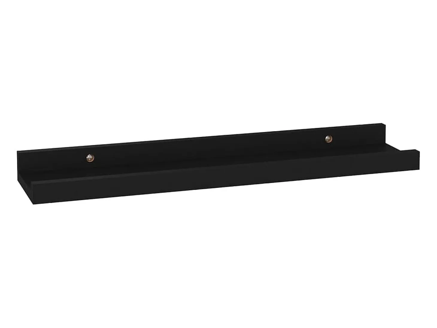 Estantes de pared 4 piezas Negro 40x9x3 cm