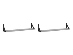 Estantes de pared 2 piezas Sonoma gris 80x15x15,5 cm Madera de ingeniería