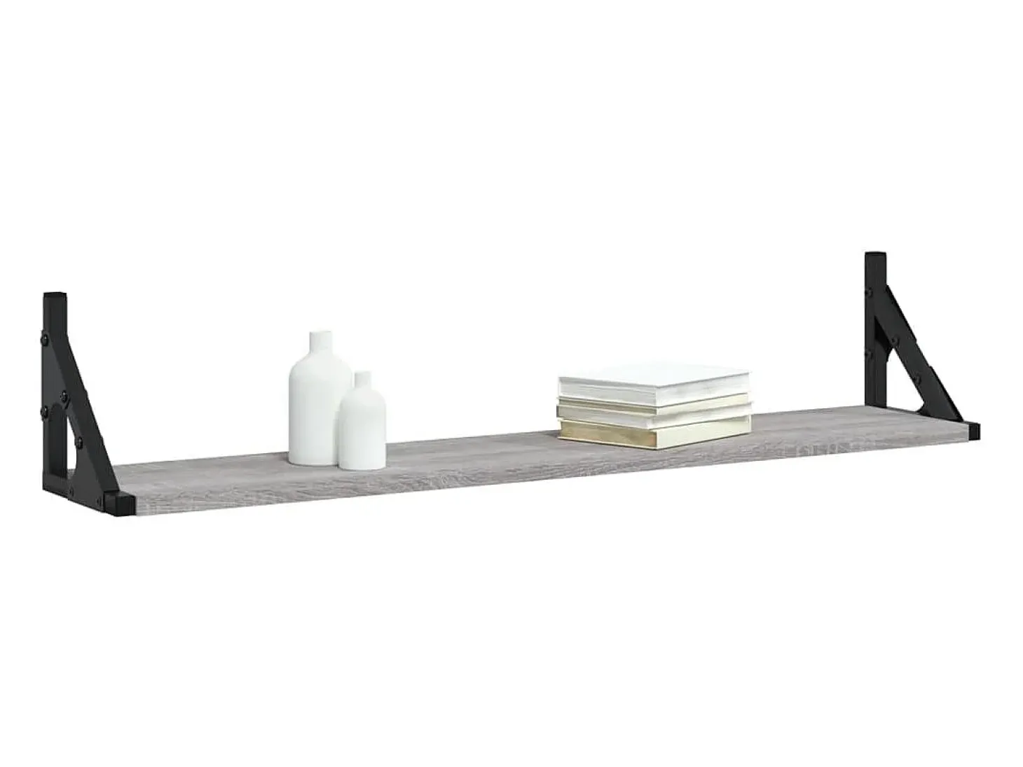 Estantes de pared 2 piezas Sonoma gris 80x15x15,5 cm Madera de ingeniería