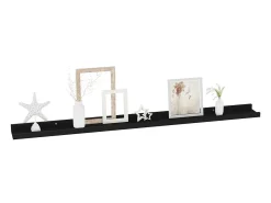 Estantes de pared 4 piezas Negro 100x9x3 cm