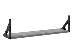 Estantes de pared 2 piezas gris sonoma 60x15x15,5 cm
