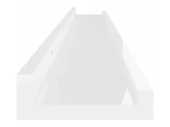 Estantes de pared 2 uds Blanco brillo 100x9x3 cm
