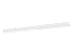 Estantes de pared 2 uds Blanco brillo 100x9x3 cm