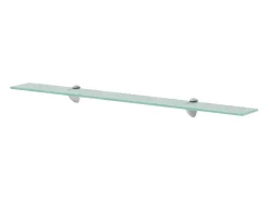 Estantes de pared 2 uds Cristal 90x20 cm 8 mm