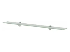Estantes de pared 2 uds Cristal 90x10 cm 8 mm