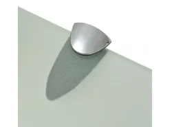 Estantes de pared 2 uds Cristal 90x10 cm 8 mm