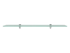 Estantes de pared 2 uds Cristal 80x10 cm 8 mm