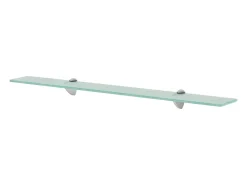 Estantes de pared 2 uds Cristal 80x10 cm 8 mm