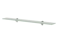 Estantes de pared 2 uds Cristal 80x10 cm 8 mm