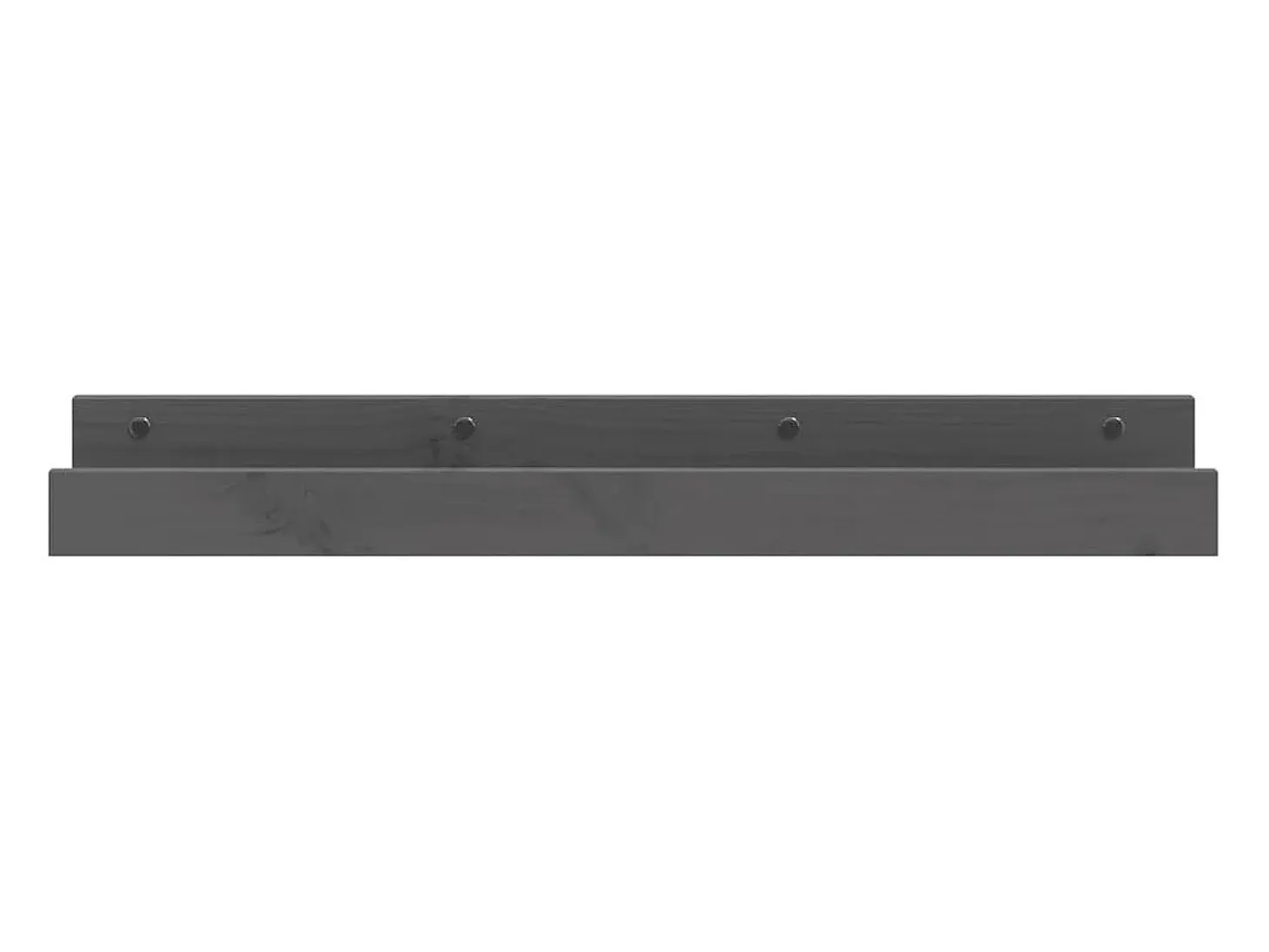Estantes de pared 2 uds Gris 80x12x9 cm Madera maciza de pino