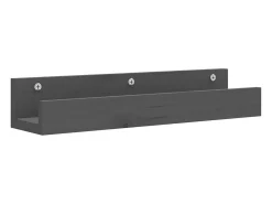 Estantes de pared 2 uds Gris 50x12x9 cm Madera maciza de pino
