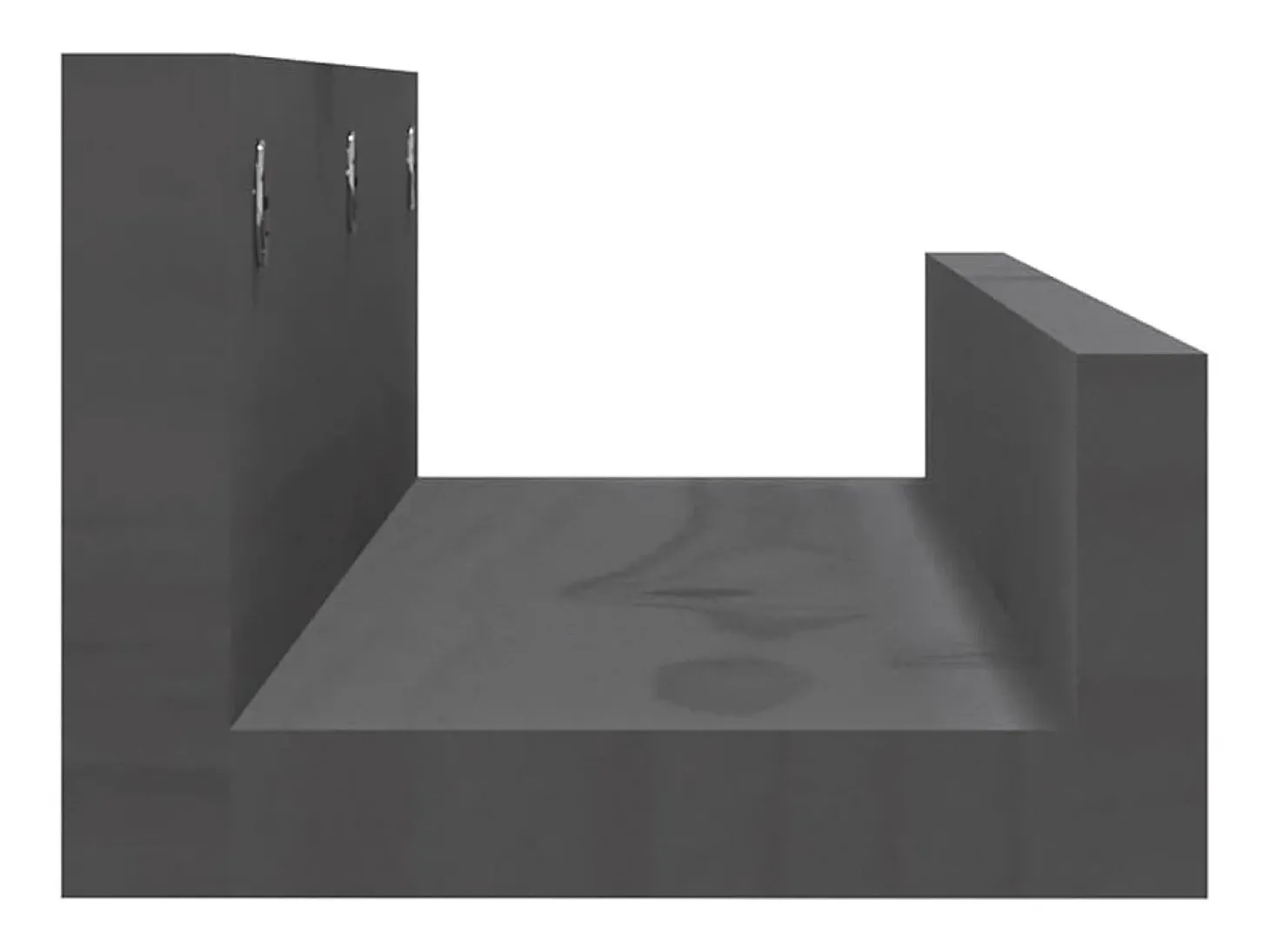 Estantes de pared 2 uds Gris 50x12x9 cm Madera maciza de pino