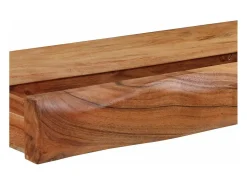Estantes de pared 2 uds 80x17x8 cm madera maciza de acacia