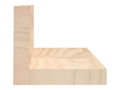 Estantes de pared 2 uds 110x11x9 cm Madera maciza de pino