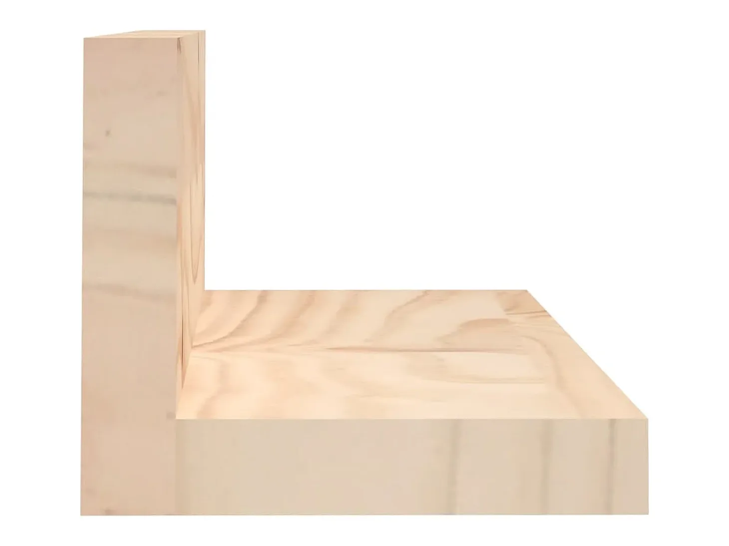 Estantes de pared 2 uds 110x11x9 cm Madera maciza de pino