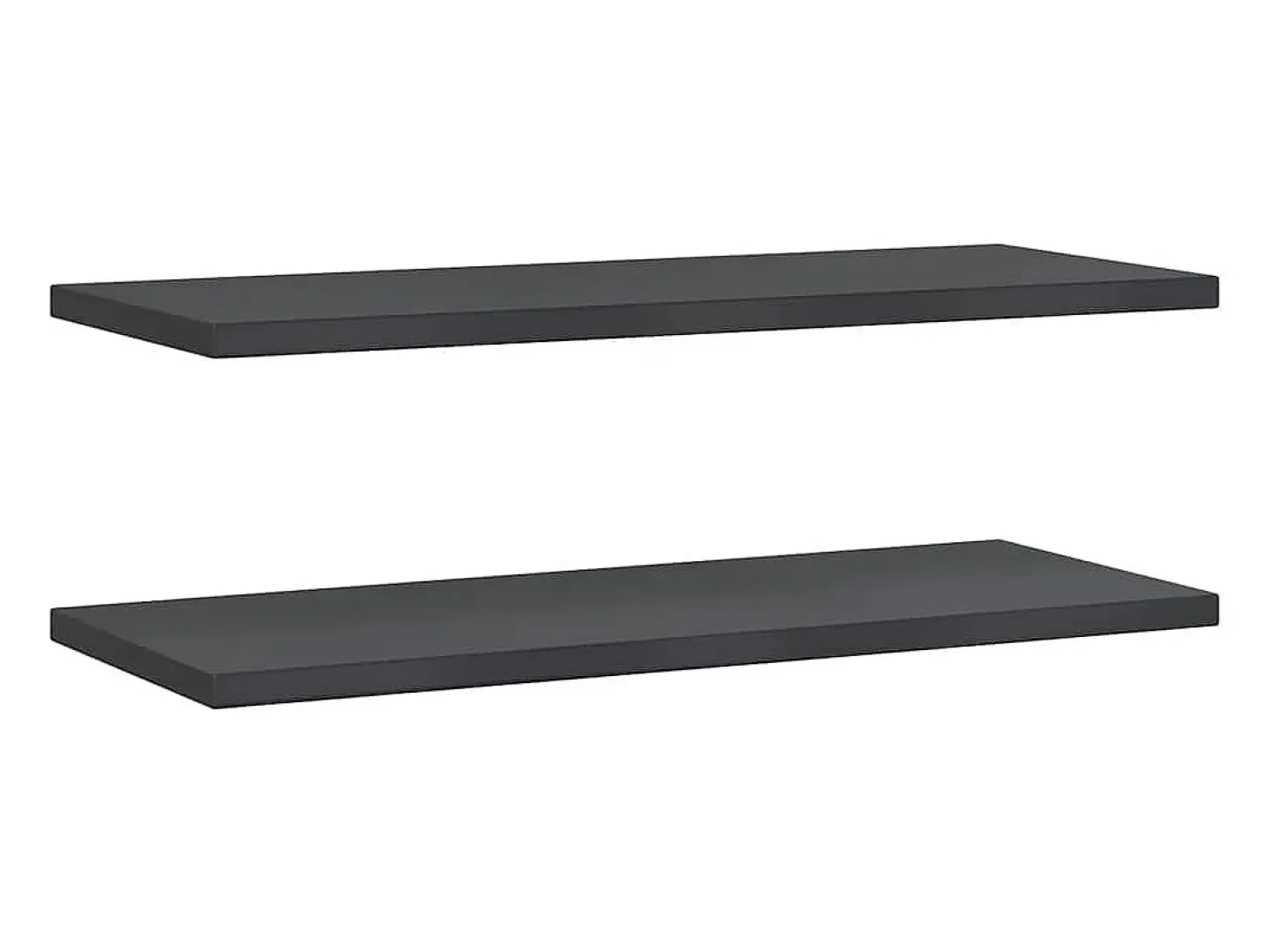 Estantes de pared 2 uds 100x40x3 cm acero inoxidable negro