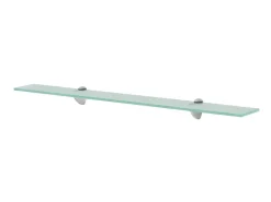 Estantes de pared 2 unidades vidrio 8 mm 80x10 cm ES48173