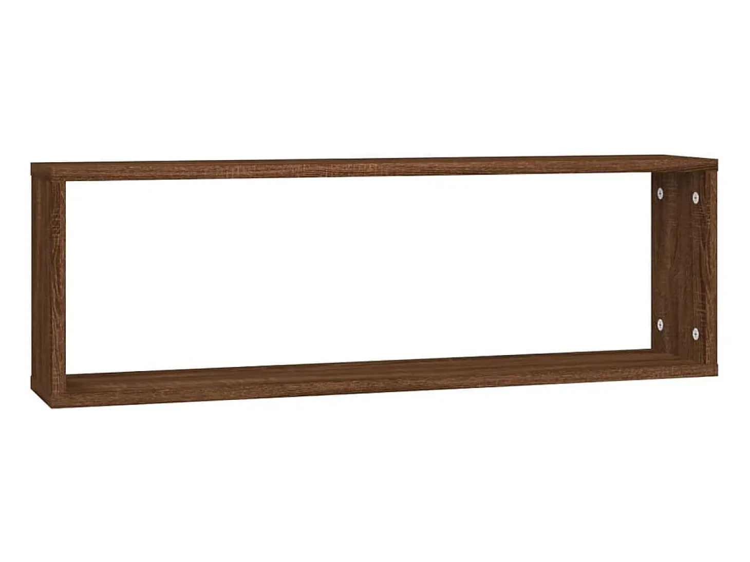 Estantes de pared cúbicos 4 piezas Roble marrón 80x15x26,5 cm