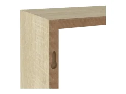 Estantes de pared cúbicos de 3 piezas, roble Sonoma